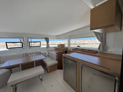 Galley of Matì, a Excess 14 catamaran at Rodi Garganico, Italy