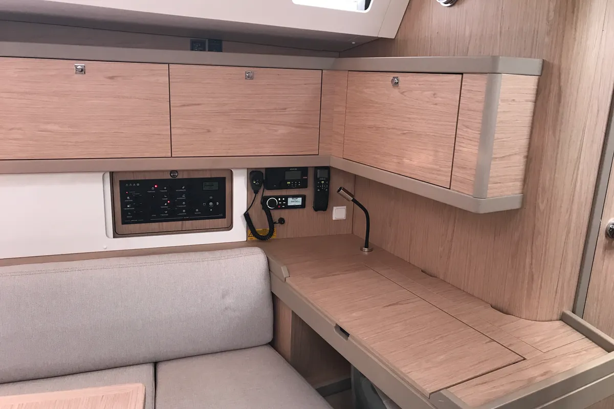 Salon of Algeiba, a Beneteau Oceanis 45 sailboat at Salerno, Italy