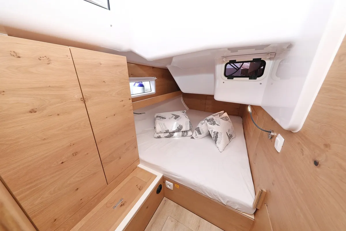 Cabin on Starlight, a Elan Impression 45 sailboat at Biograd na Moru, Croatia