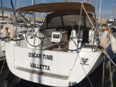OSCAR TIME, a Dufour 450 Grand Large sailboat at Kalkara, Malta