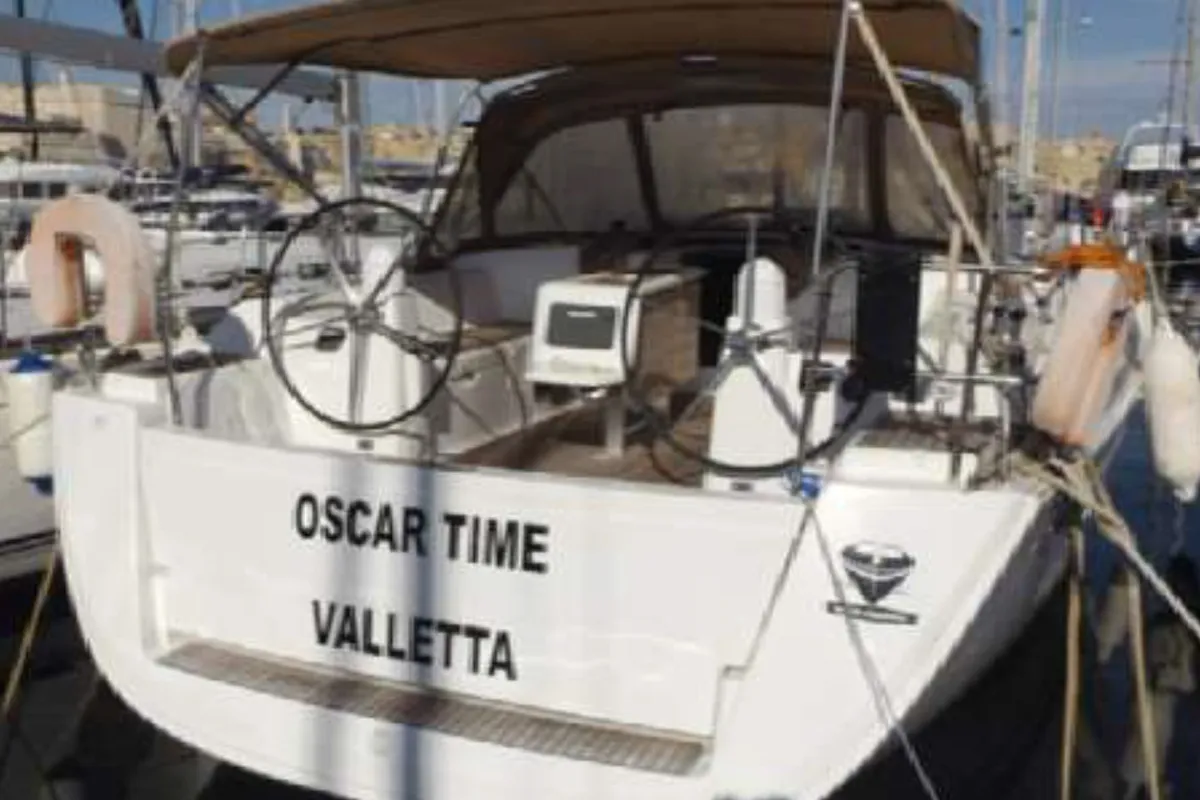 OSCAR TIME, a Dufour 450 Grand Large sailboat at Kalkara, Malta
