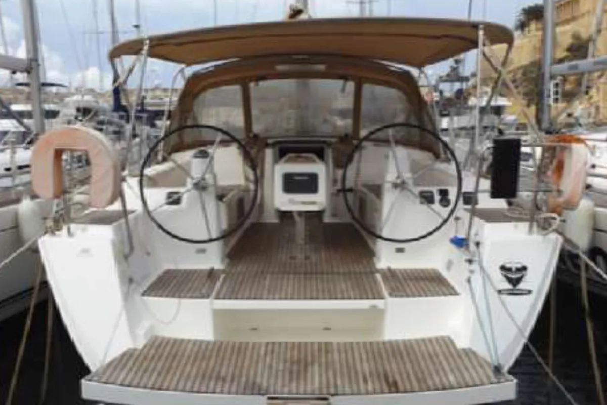 OSCAR TIME, a Dufour 450 Grand Large sailboat at Kalkara, Malta