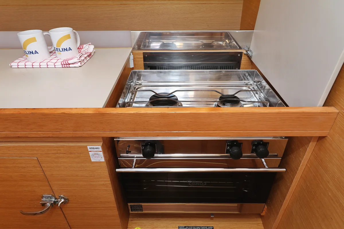 Galley of Adrio, a Dufour 412 GL sailboat at Grad Biograd na Moru, Croatia