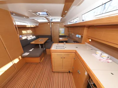 Galley of Adrio, a Dufour 412 GL sailboat at Grad Biograd na Moru, Croatia