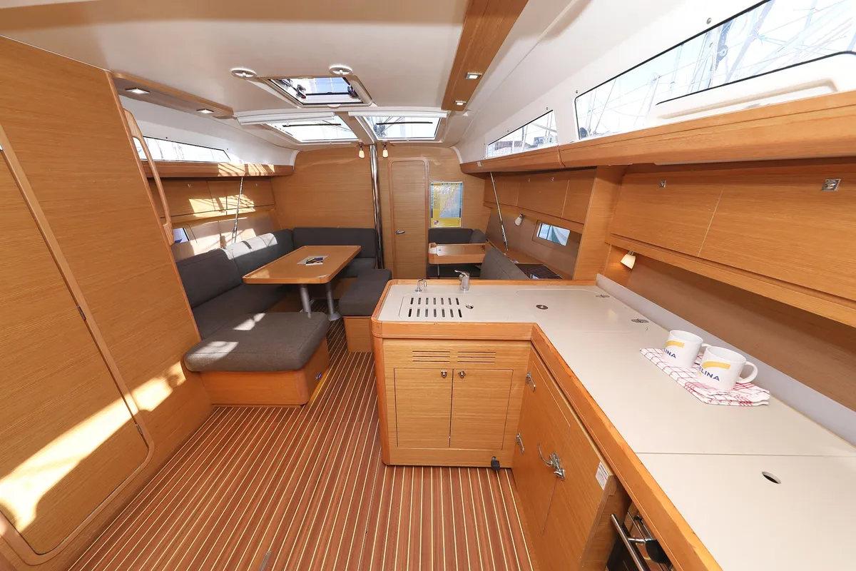 Galley of Adrio, a Dufour 412 GL sailboat at Grad Biograd na Moru, Croatia