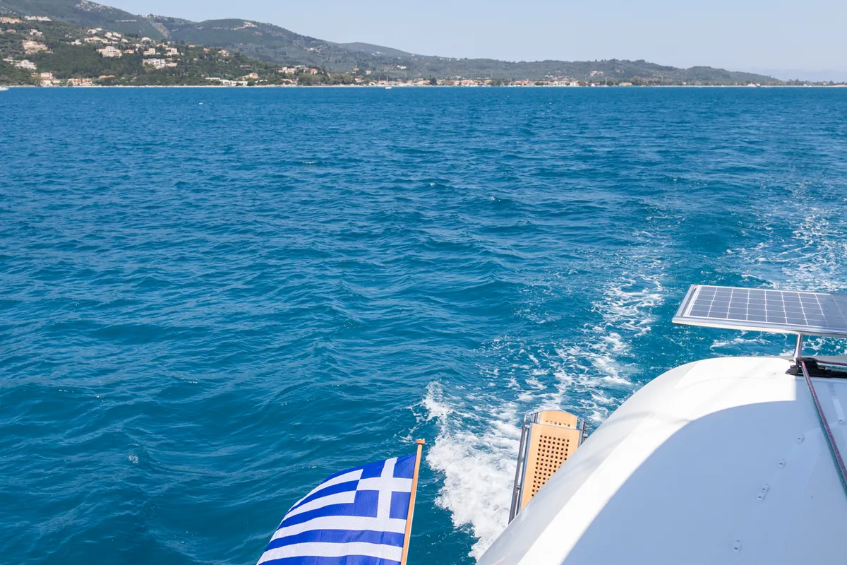 Aranel, a Lagoon 51 catamaran at Lavrion, Greece
