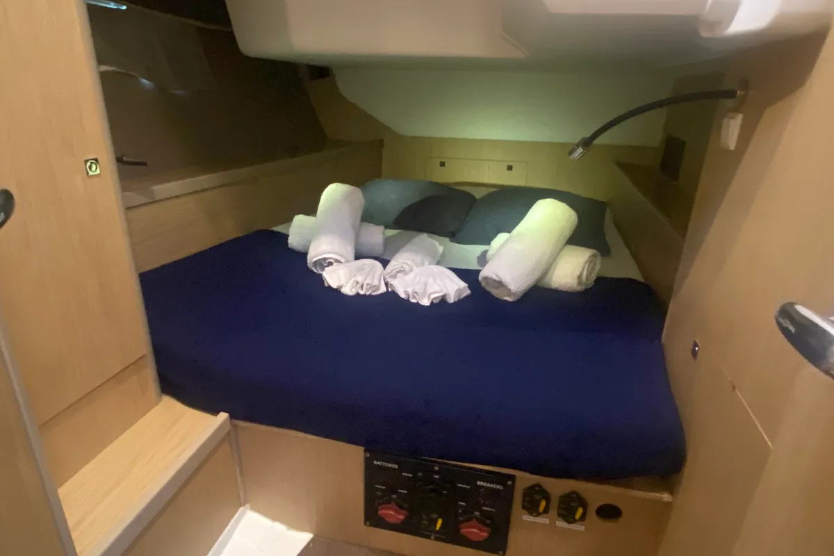 Cabin on Tonic III, a Beneteau Oceanis 45 sailboat at Road Town, British Virgin Islands