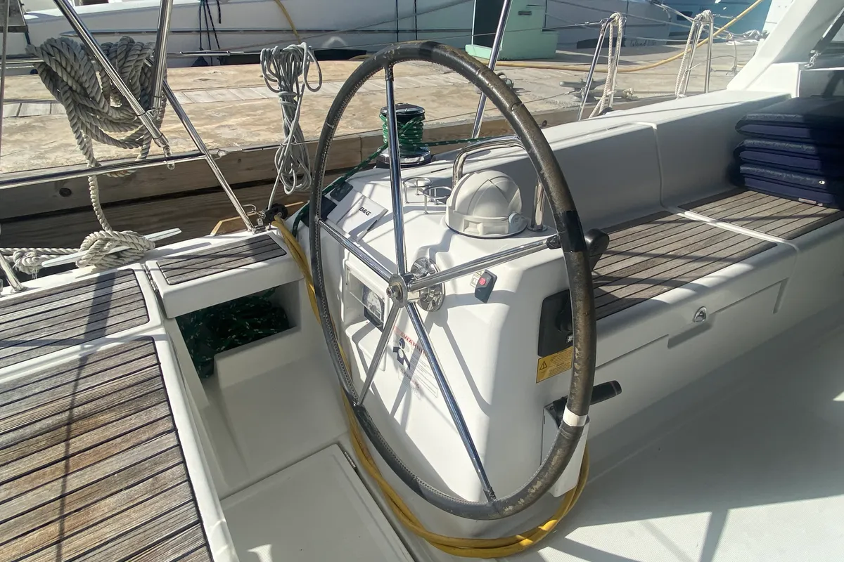 Exterior view of Tonic III, a Beneteau Oceanis 45 sailboat at Road Town, British Virgin Islands