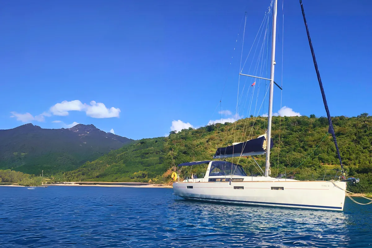 Exterior view of Tonic III, a Beneteau Oceanis 45 sailboat at Road Town, British Virgin Islands
