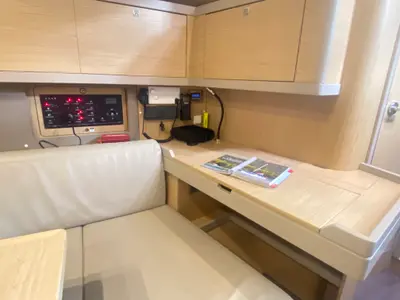 Salon of Tonic III, a Beneteau Oceanis 45 sailboat at Road Town, British Virgin Islands