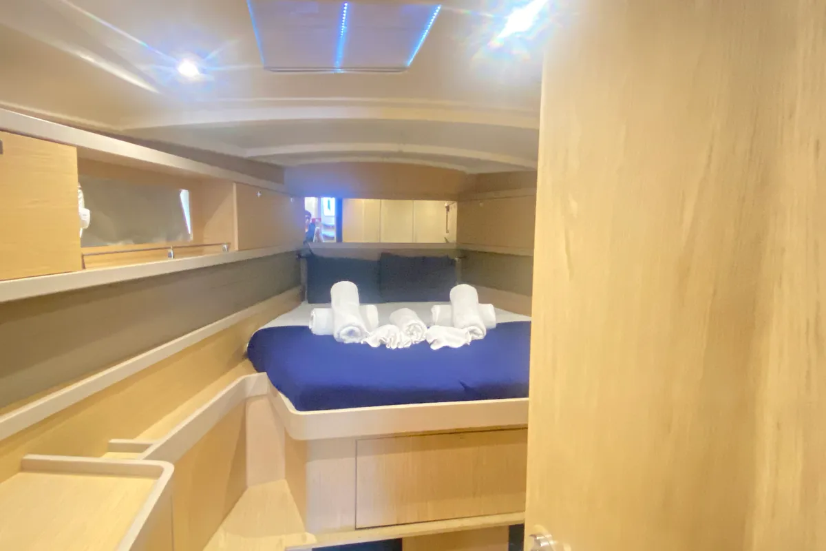 Cabin on Tonic III, a Beneteau Oceanis 45 sailboat at Road Town, British Virgin Islands