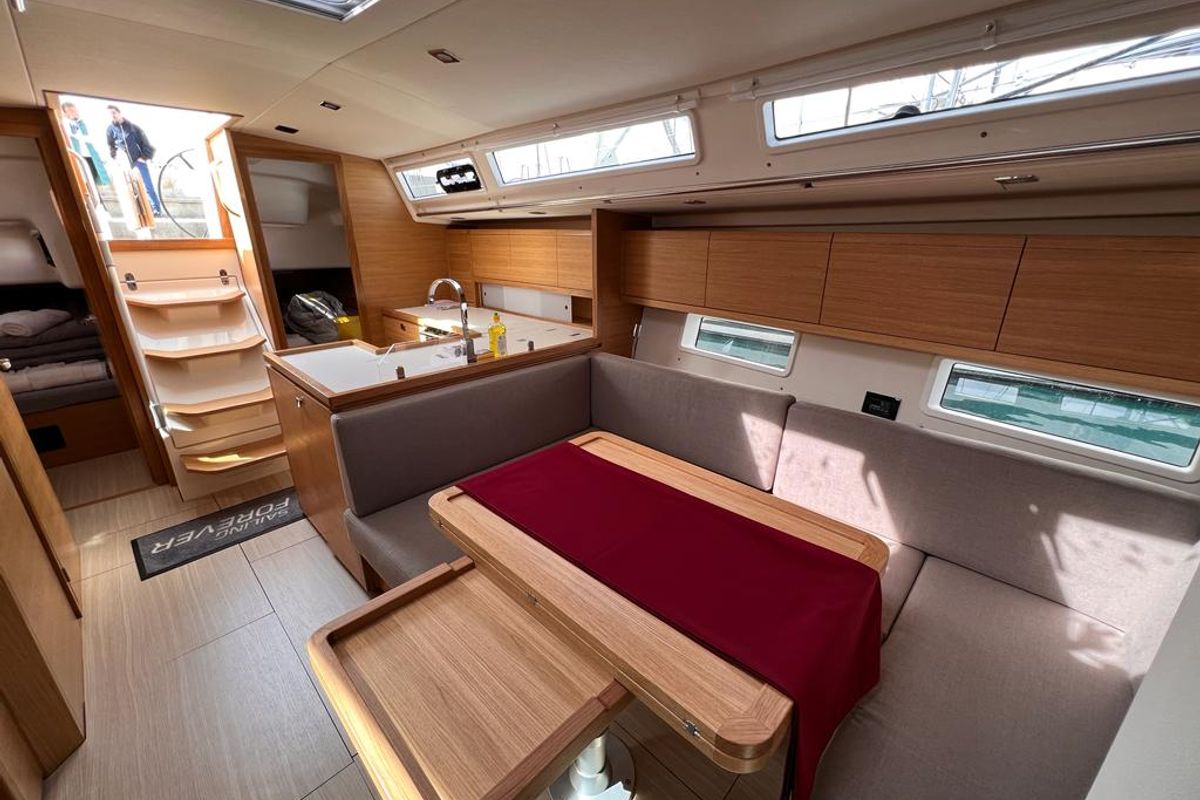Salon of IRIS, a AD Boats Salona 46 sailboat at Kaštela, Croatia