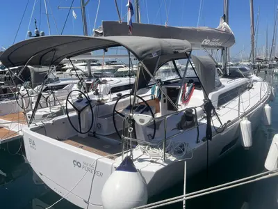 Cockpit of IRIS, a AD Boats Salona 46 sailboat at Kaštela, Croatia
