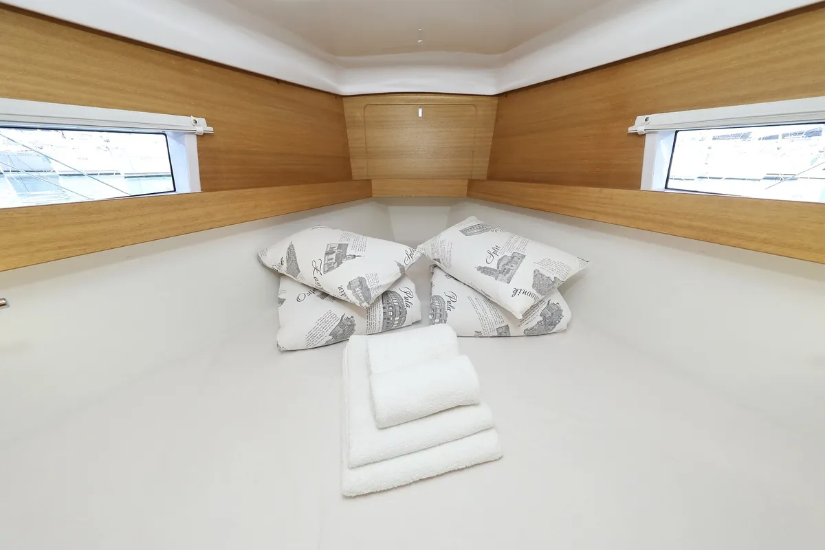 Cabin on Moon Pearl, a Elan Impression 45.1 sailboat at Biograd na Moru, Croatia