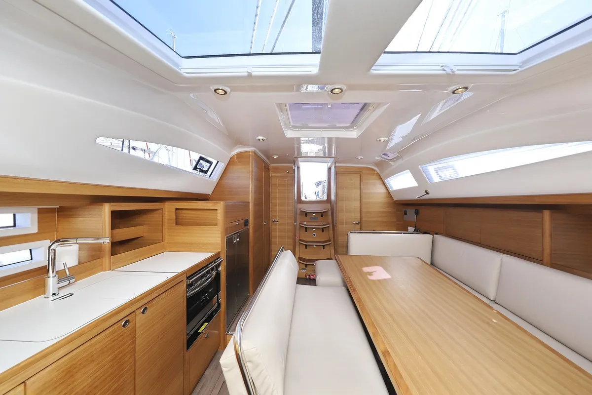 Salon of Moon Pearl, a Elan Impression 45.1 sailboat at Biograd na Moru, Croatia