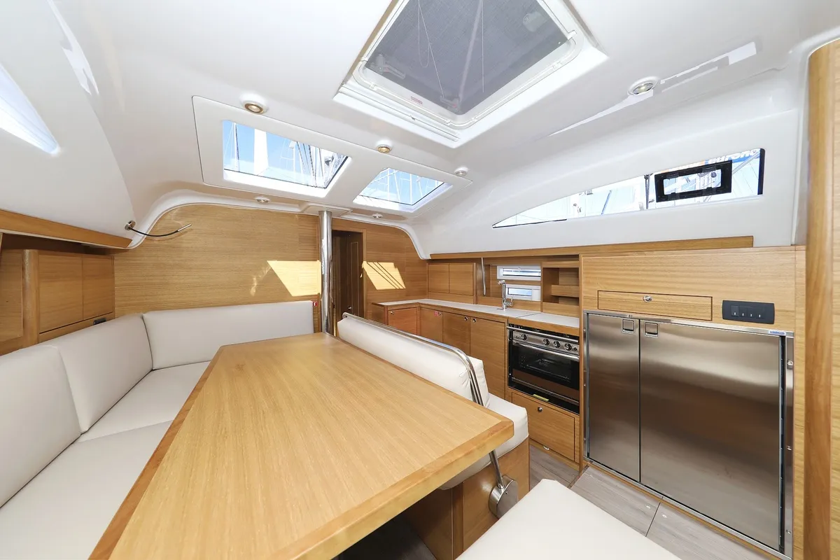 Salon of Moon Pearl, a Elan Impression 45.1 sailboat at Biograd na Moru, Croatia