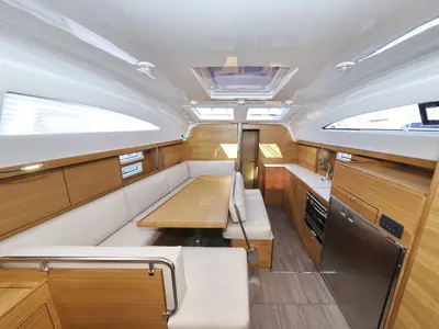 Salon of Moon Pearl, a Elan Impression 45.1 sailboat at Biograd na Moru, Croatia