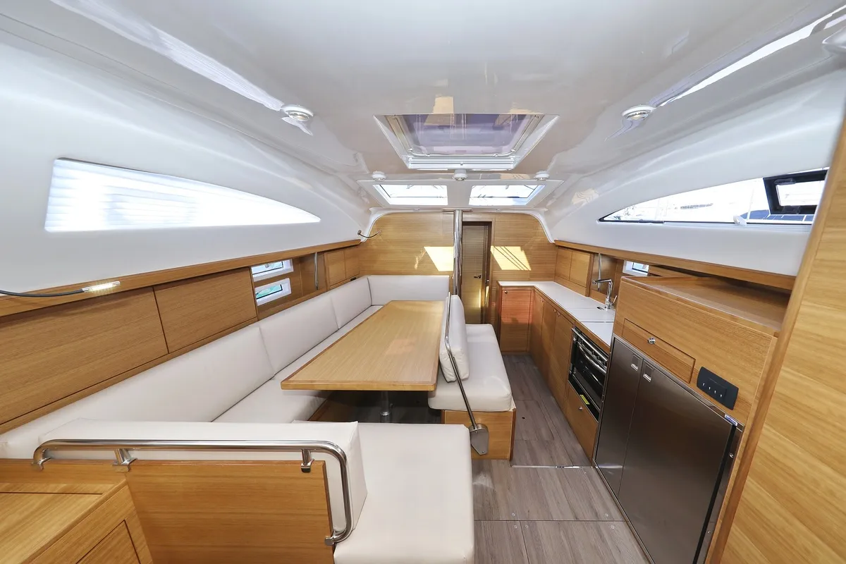 Salon of Moon Pearl, a Elan Impression 45.1 sailboat at Biograd na Moru, Croatia
