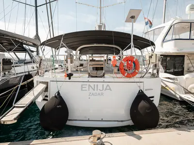 Enija, a Jeanneau 64 sailboat at Grad Šibenik, Croatia