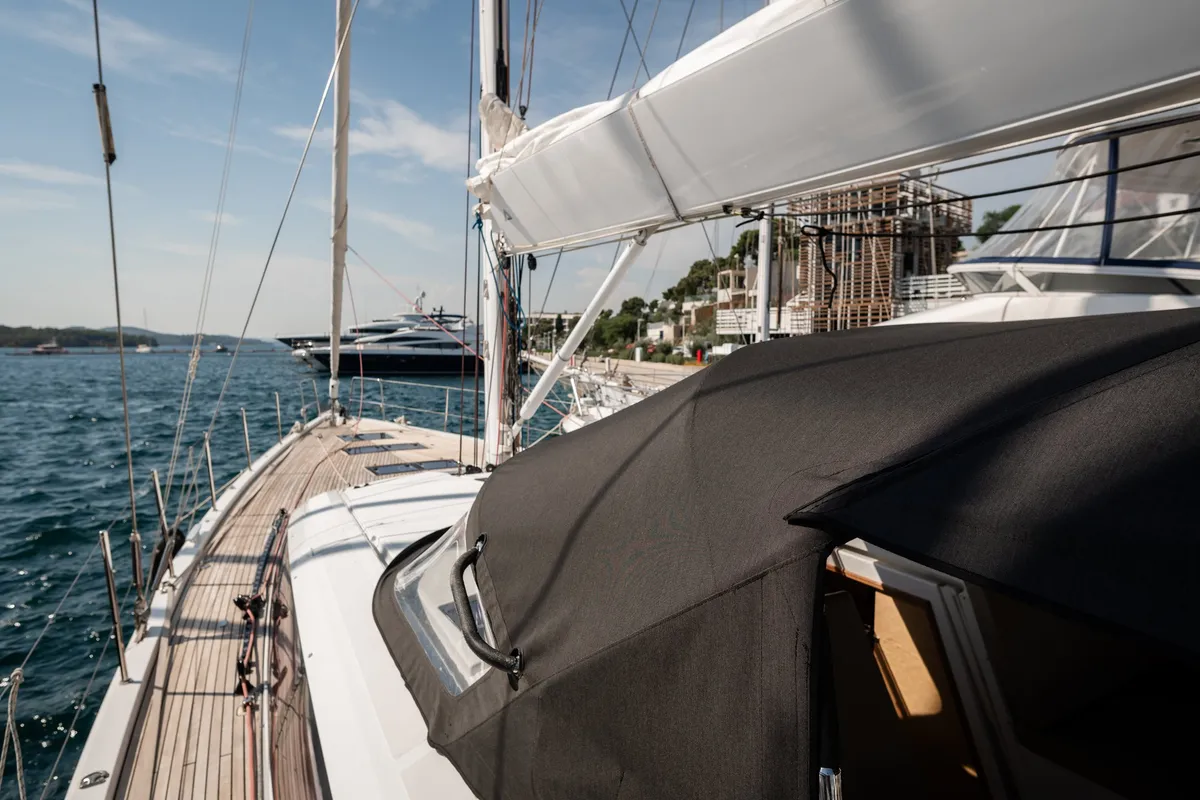 Enija, a Jeanneau 64 sailboat at Grad Šibenik, Croatia