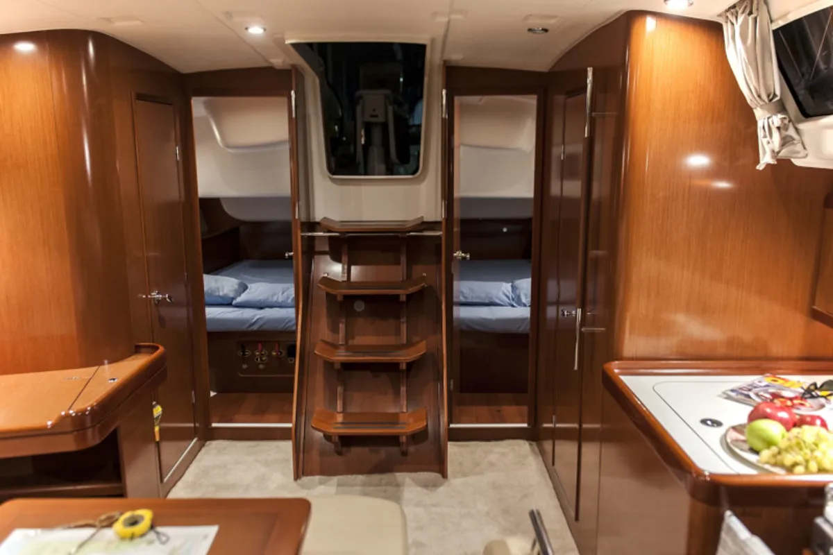 Cabin on OASIS - | Bowthruster | Solar P , a Beneteau Oceanis 43 sailboat at Municipal Unit of Lefkada, Greece