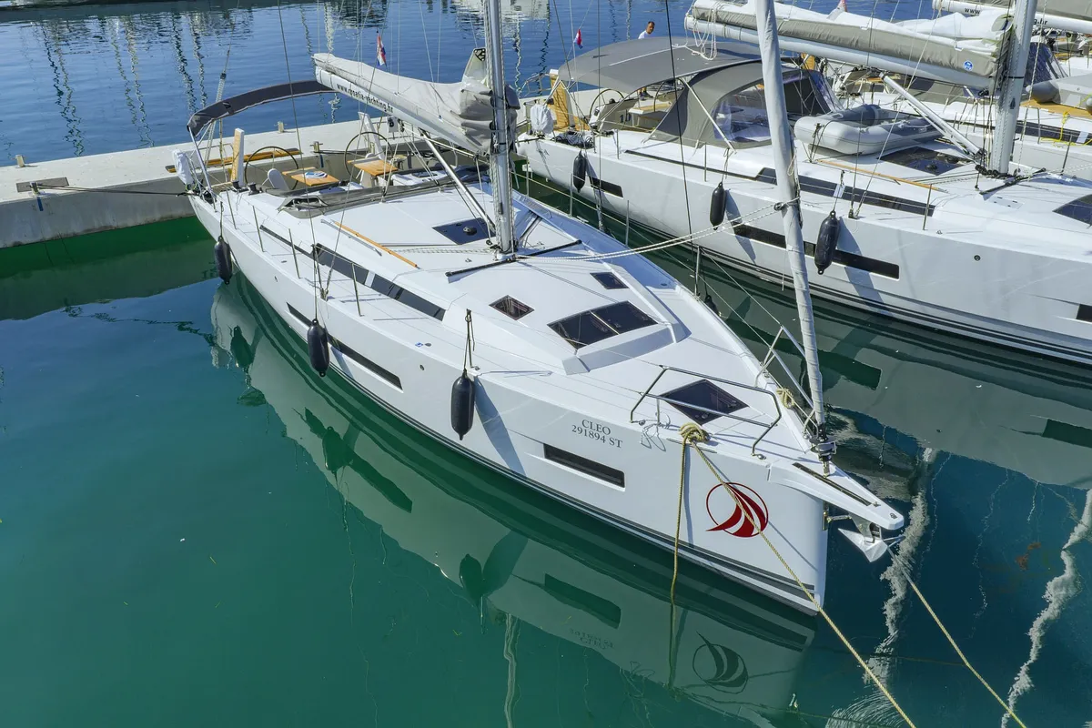 Exterior view of Cleo, a Hanse 410 sailboat at Općina Sukošan, Croatia