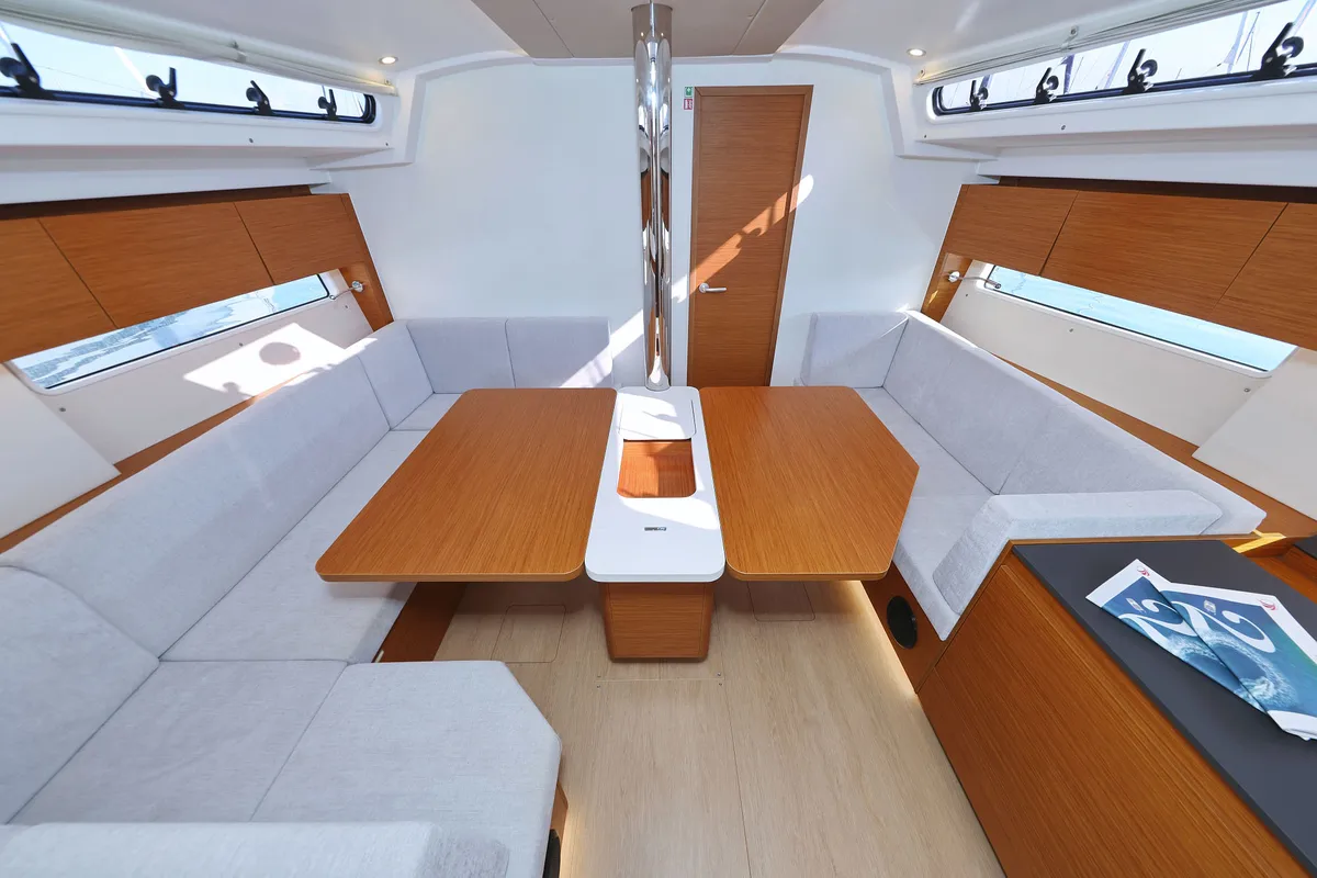 Salon of Cleo, a Hanse 410 sailboat at Općina Sukošan, Croatia