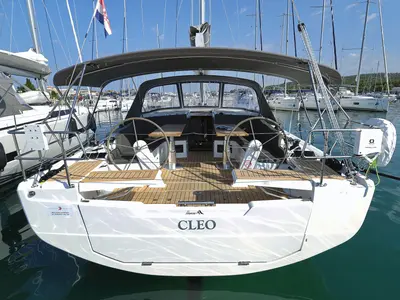 Cockpit of Cleo, a Hanse 410 sailboat at Općina Sukošan, Croatia