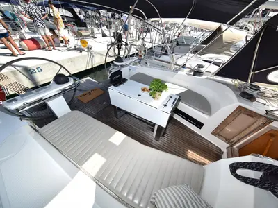 Salon of Controvento, a Bavaria Cruiser 45 sailboat at Općina Sukošan, Croatia