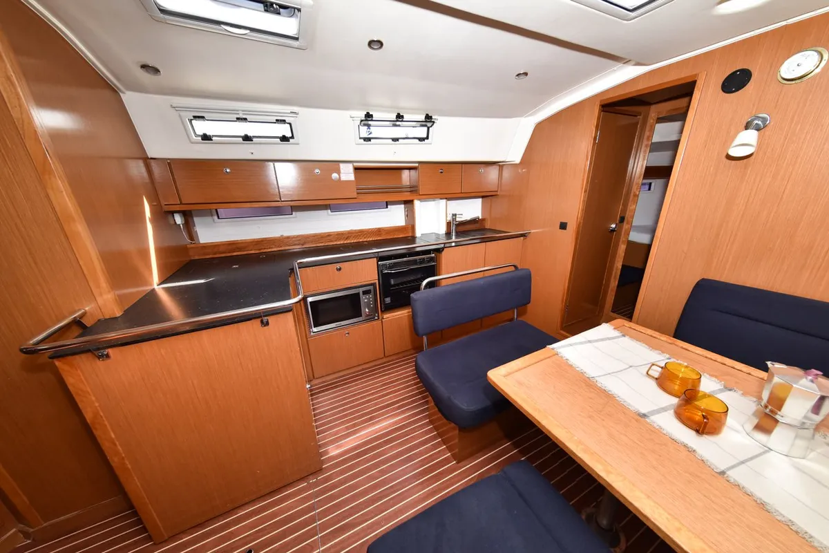 Galley of Controvento, a Bavaria Cruiser 45 sailboat at Općina Sukošan, Croatia