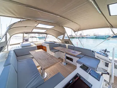 Seacret, a Bavaria C57 sailboat at Athens, Greece