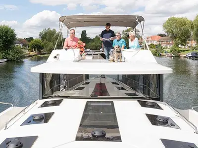 Deck of Horizon 4, a Cygnet Horizon 4 motorboat at Otonabee–South Monaghan, Canada