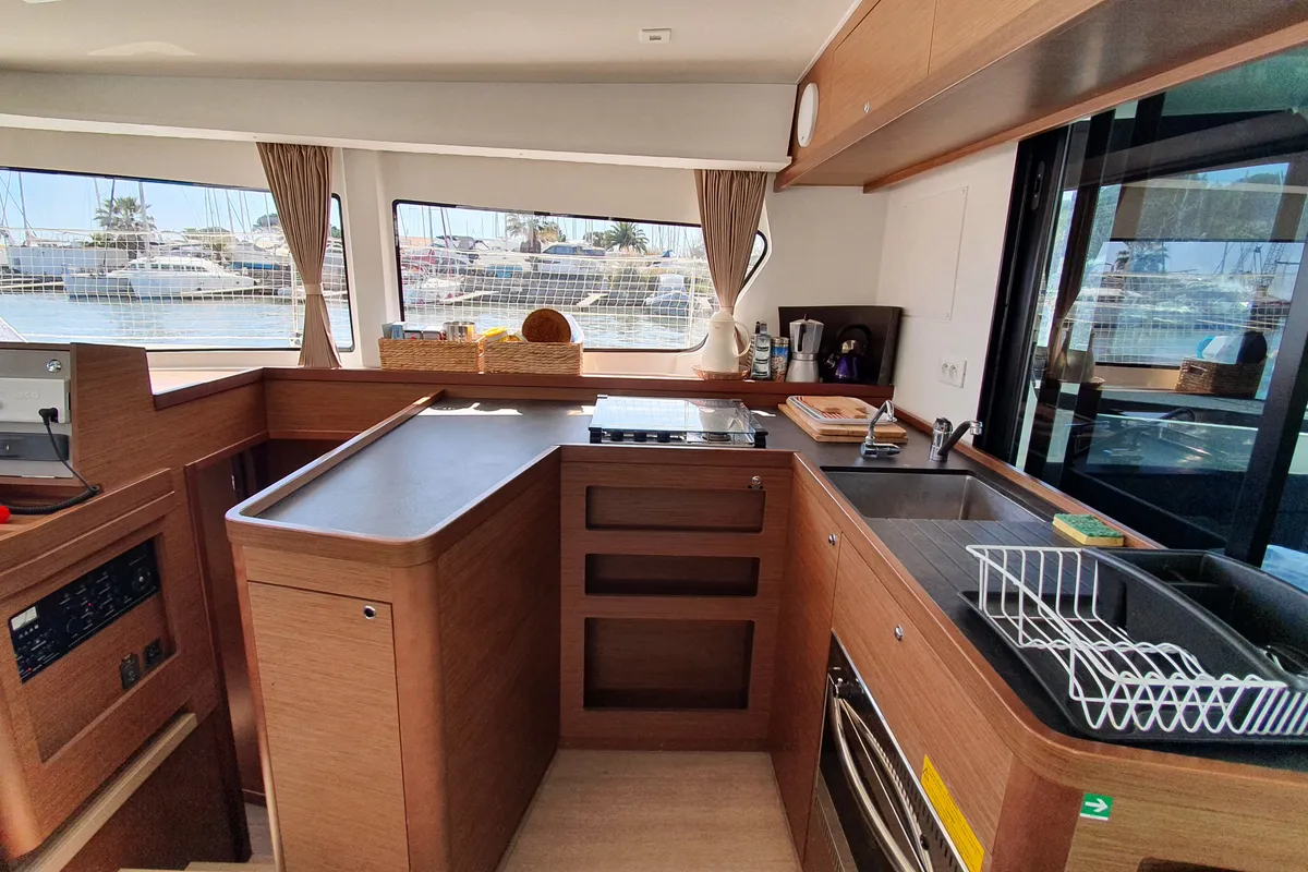 Galley of Avadele, a Lagoon 42 catamaran at Hyères, France