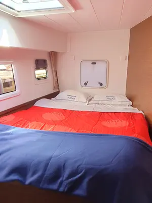 Cabin on Avadele, a Lagoon 42 catamaran at Hyères, France