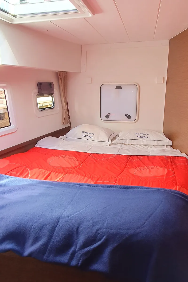 Cabin on Avadele, a Lagoon 42 catamaran at Hyères, France