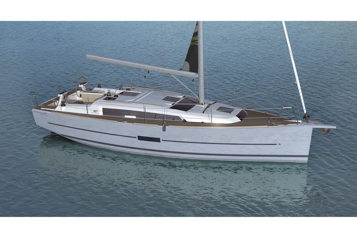 Exterior view of Dufour 360 Grand Large, a sailboat at Sukošan, Croatia