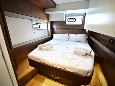 Cabin on Arche, a Bali 4.4 catamaran at Salerno, Italy