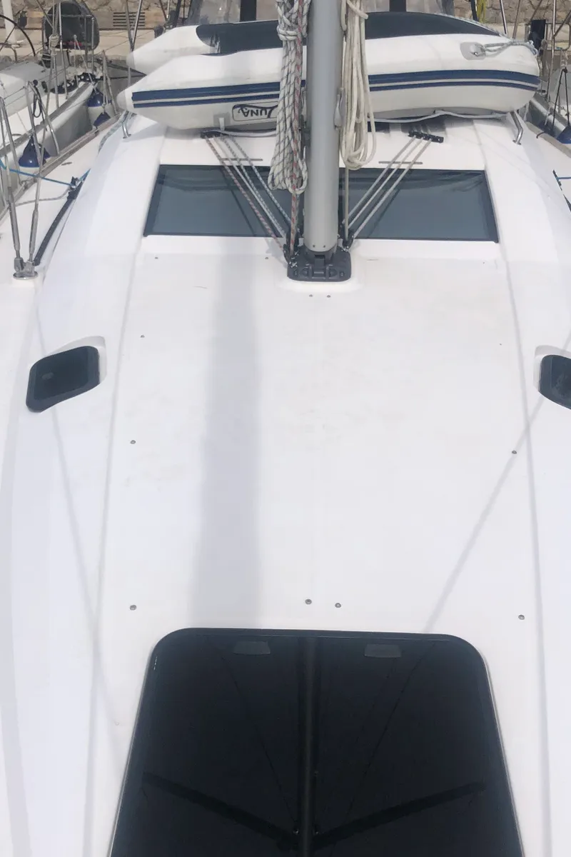 Deck of AirTime 3, a Elan Impression 45.1 sailboat at Mali Lošinj, Croatia