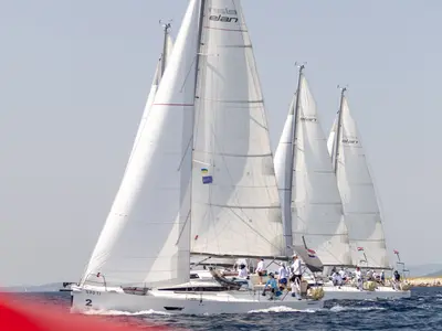 Dolphin, a Elan E4 sailboat at Betina, Croatia