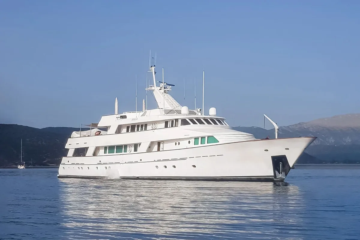 Exterior view of Kokomo Nights, a Gulet Luxury Motor Yacht motor yacht at Athens, Greece