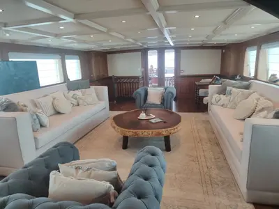 Salon of Kokomo Nights, a Gulet Luxury Motor Yacht motor yacht at Athens, Greece