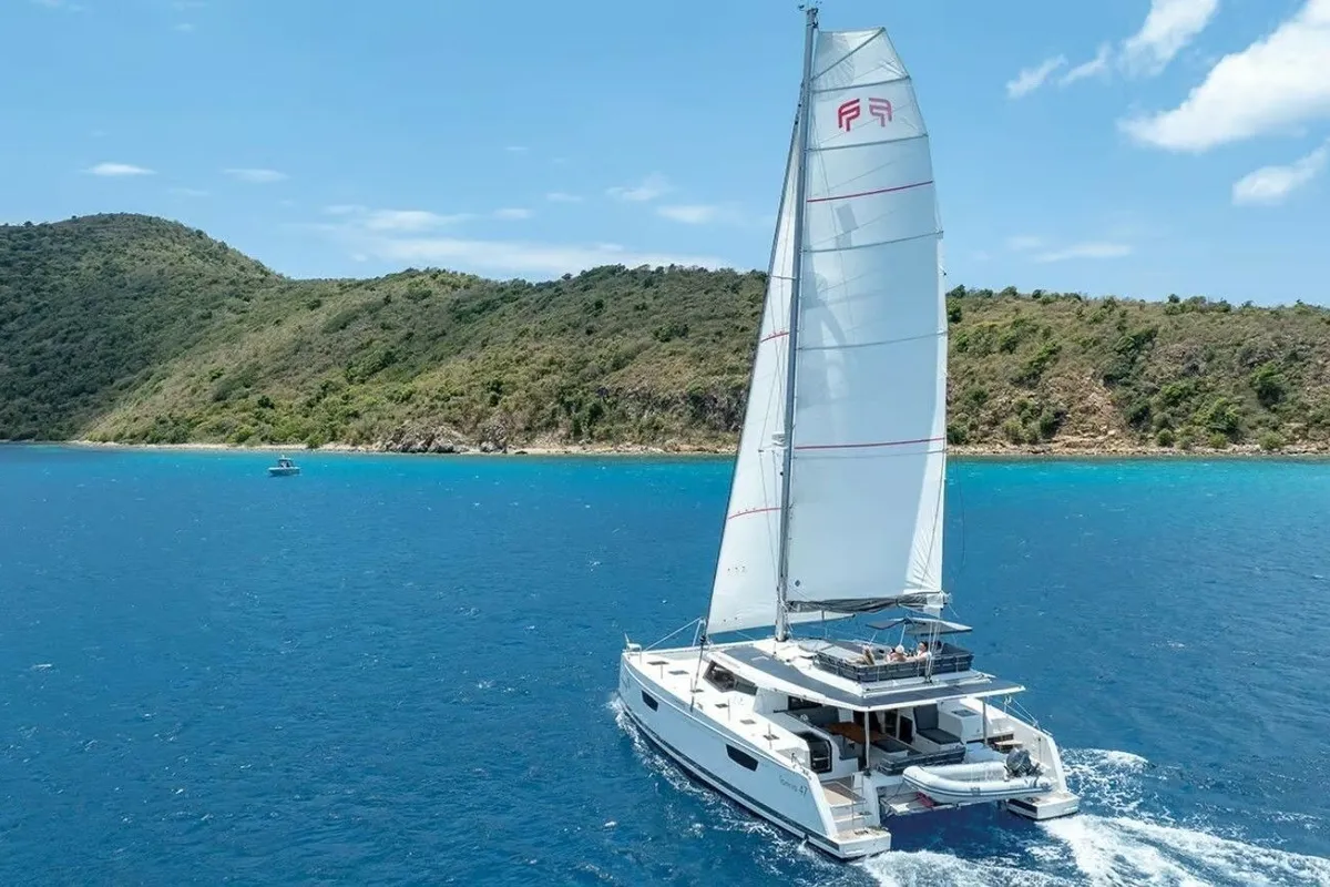 Premium +, a Fountaine Pajot Tanna 47 catamaran at Pointe-à-Pitre, France