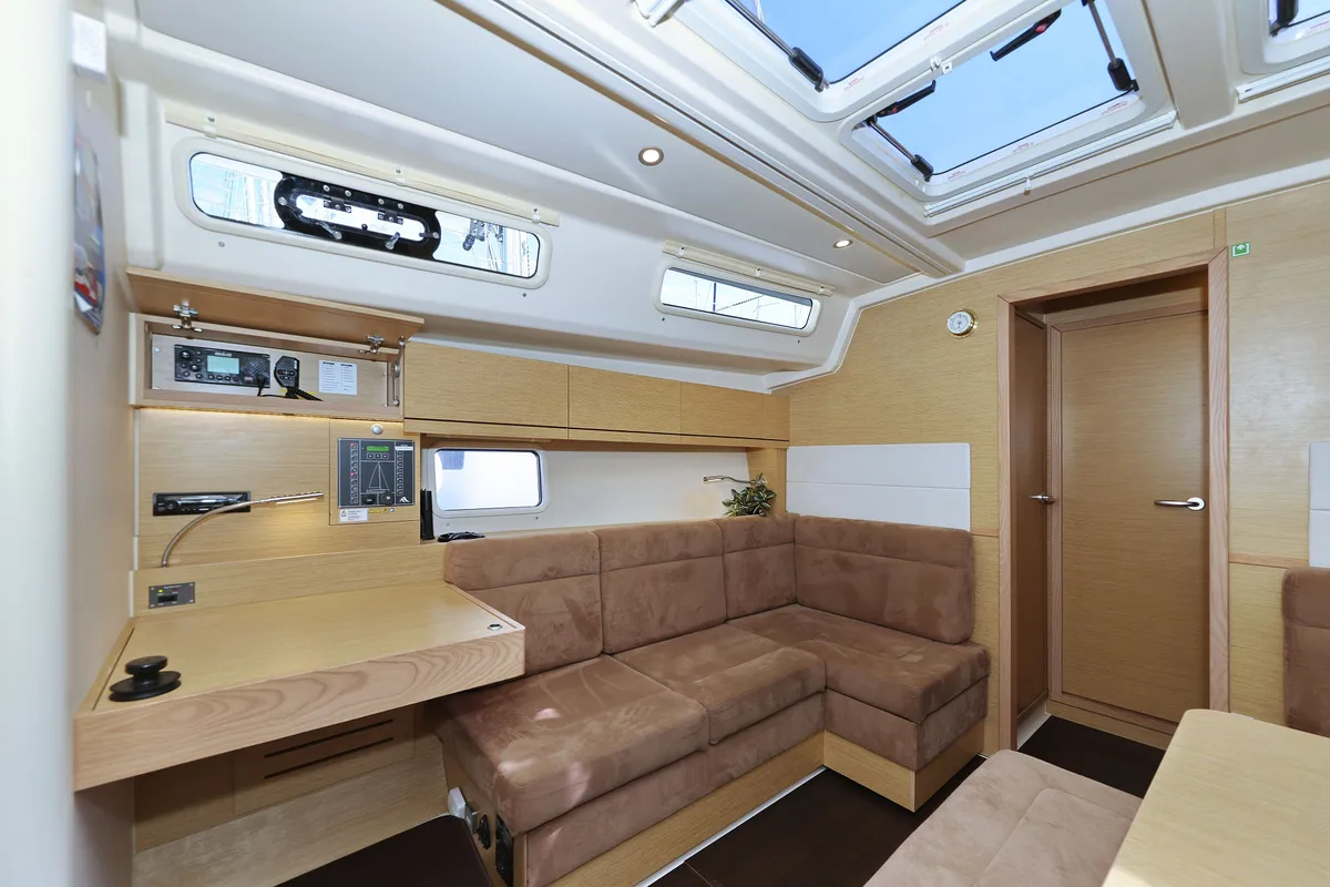 Salon of Apollo, a Hanse 458 sailboat at Grad Biograd na Moru, Croatia