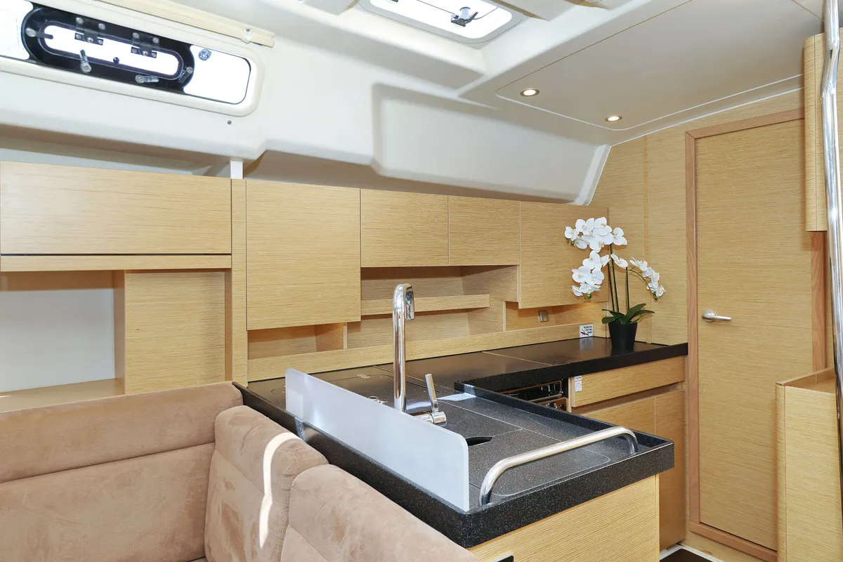 Galley of Apollo, a Hanse 458 sailboat at Grad Biograd na Moru, Croatia