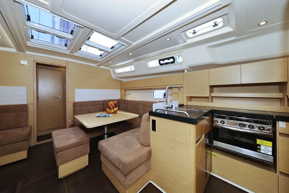 Galley of Apollo, a Hanse 458 sailboat at Grad Biograd na Moru, Croatia