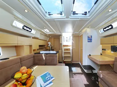 Salon of Apollo, a Hanse 458 sailboat at Grad Biograd na Moru, Croatia