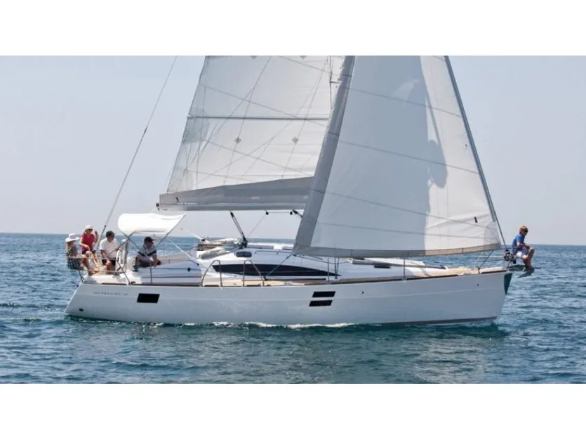 Exterior view of Shamal, a Elan Impression 40 sailboat at Grad Biograd na Moru, Croatia
