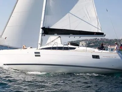 Exterior view of Shamal, a Elan Impression 40 sailboat at Grad Biograd na Moru, Croatia