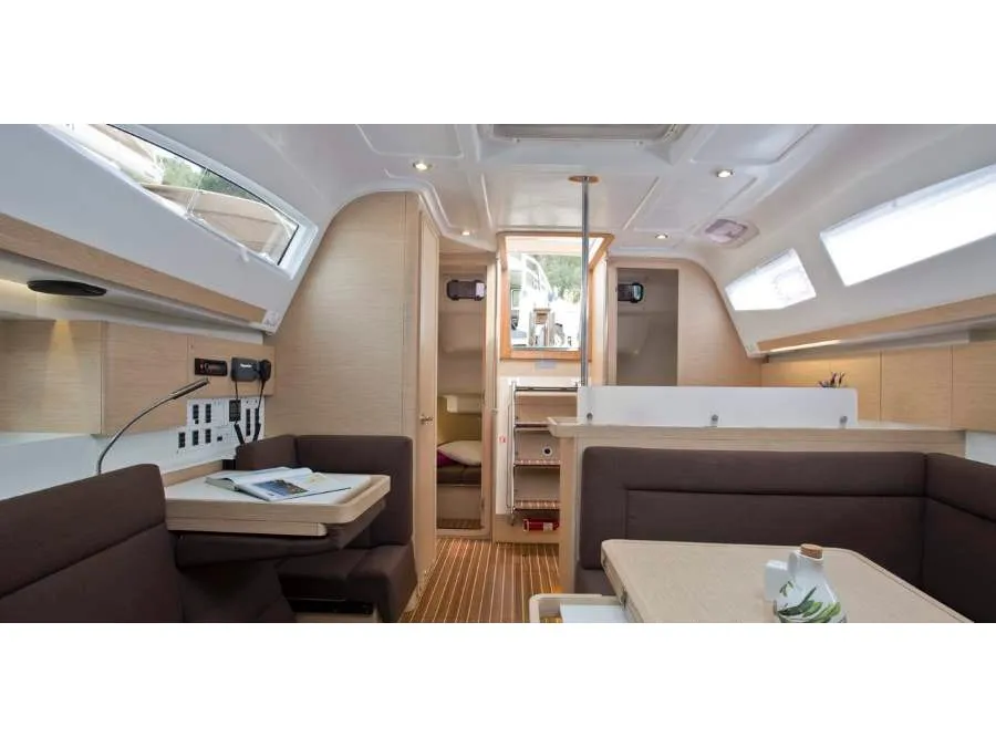 Salon of Shamal, a Elan Impression 40 sailboat at Grad Biograd na Moru, Croatia
