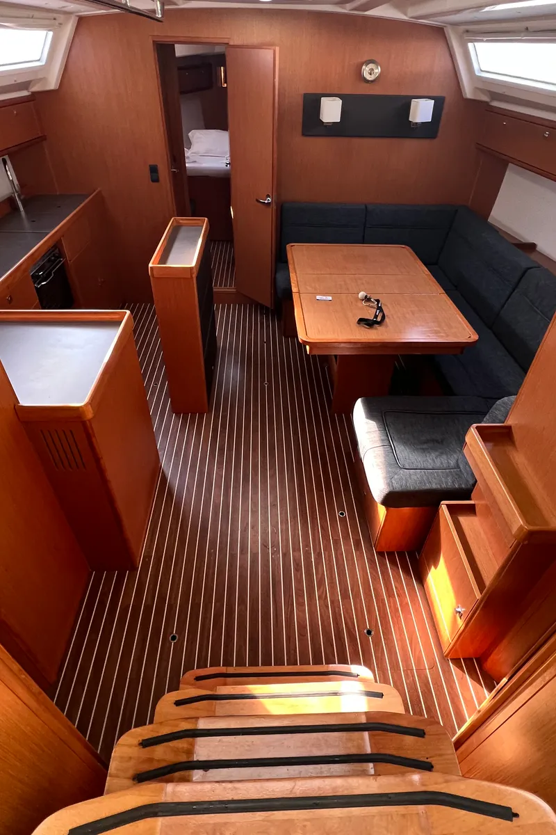 Galley of Volantis 9, a Bavaria Cruiser 46 sailboat at Kos, Greece